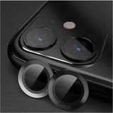Babilden İphone Alüminyum Alaşım Çerçeveli Tempered Glass Kamera Lens Koruyucu (İphone 12, Black)