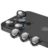 Babilden İphone Alüminyum Alaşım Çerçeveli Tempered Glass Kamera Lens Koruyucu (İphone 12 Pro, Black)