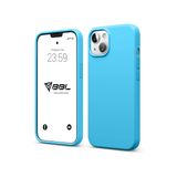 Babilden iPhone Kılıf İnce Sıvı Silikon 3 Katmanlı Tam Kaplamalı Yumuşak Jel Kauçuk Kılıf Kapak, Açık Cam Göbeği (iPhone 14 Plus 40)
