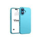 Babilden iPhone Kılıf İnce Sıvı Silikon 3 Katmanlı Tam Kaplamalı Yumuşak Jel Kauçuk Kılıf Kapak, Açık Cam Göbeği (iPhone 16 40)