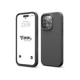 Babilden iPhone Kılıf İnce Sıvı Silikon 3 Katmanlı Tam Kaplamalı Yumuşak Jel Kauçuk Kılıf Kapak, Antrasit Siyah (iPhone 13 Pro 50)