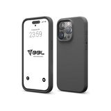 Babilden iPhone Kılıf İnce Sıvı Silikon 3 Katmanlı Tam Kaplamalı Yumuşak Jel Kauçuk Kılıf Kapak, Antrasit Siyah (iPhone 14 Pro Max 50)
