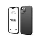 Babilden iPhone Kılıf İnce Sıvı Silikon 3 Katmanlı Tam Kaplamalı Yumuşak Jel Kauçuk Kılıf Kapak, Antrasit Siyah (iPhone 15 Plus 50)