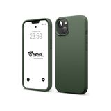 Babilden iPhone Kılıf İnce Sıvı Silikon 3 Katmanlı Tam Kaplamalı Yumuşak Jel Kauçuk Kılıf Kapak, Mat Yeşil (iPhone 15 Plus 43)