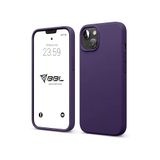 Babilden iPhone Kılıf İnce Sıvı Silikon 3 Katmanlı Tam Kaplamalı Yumuşak Jel Kauçuk Kılıf Kapak, Mor (iPhone 15 Plus 25)