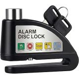 Babilden PC1505 Alarm Disk Kilidi Seti, Fren Kilidi, Hırsızlığa Karşı Su Geçirmez 110 dB 7 mm Pin 1,5 m Hatırlatma Kablosu Motosikletler için Scooter Taşıma Çantası