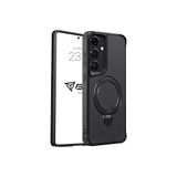 Babilden Samsung Galaxy S25 Plus İle Uyumlu Kılıf Karbon Fiber Materyal Stand Özellikli Lens Çerçeveli Ve Sararmayan Güçlü Darbe Emici Premium Telefon Kılıfı (Siyah)