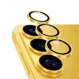 Babilden Samsung S23 / S23 Plus / S23 FE İle Uyumlu Kamera Lens Koruyucu Alüminyum Alaşım Çerçeveli Telefon Lensi Temperli Cam Koruma (Sarı)