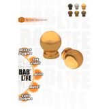 bablife Küçük Misket Düğme Altın Sarısı 22mm Çapında Çekmece Dolap Mobilya Kulpları