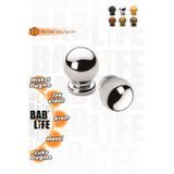 bablife Küçük Misket Düğme Krom 22 mm Çapında Çekmece Dolap Mobilya Kulpları