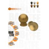 bablife Küçük Misket Düğme Mat Altın 22mm Çapında Çekmece Dolap Mobilya Kulpları