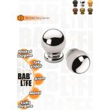 Bablife Küçük Misket Küre Düğme Krom 25MM Çapında Çekmece Dolap Mobilya Kulpları - Tek Delikli