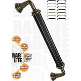 Bablife Melis 160MM Siyah - Antik Sarı Metal Lüks Çekmece Dolap Mobilya Kulpları Tüm Renk Seçenekleriyle - 160 mm