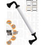Bablife Melis 192MM Beyaz Siyah Metal Lüks Çekmece Dolap Mobilya Kulpları Tüm Renk Seçenekleriyle - Beyaz - Siyah - 192 mm