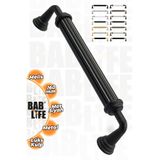 bablife Melis Mat Siyah 160mm Metal Lüks Çekmece Dolap Mobilya Kulpları