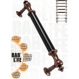 Bablife Roma 128MM Siyah - Antik Bakır Lüks Modern Çekmece Dolap Vestiyer Mobilya Kulpları - 128 mm