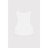 Babokah Halter Yaka Crop Fitilli Atlet - Beyaz - XL