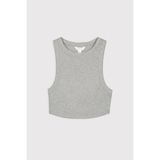 Babokah Halter Yaka Crop Fitilli Atlet - Gri Melanj