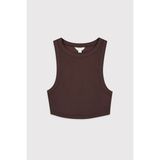 Babokah Halter Yaka Crop Fitilli Atlet - Kahverengi