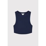 Babokah Halter Yaka Crop Fitilli Atlet - Lacivert - S
