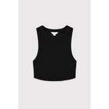 Babokah Halter Yaka Crop Fitilli Atlet - Siyah - XL