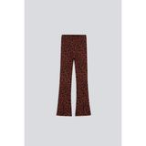 Babokah (Kids Girl) Anımal Desen Yırtmaçlı Flare Tayt - 8 Yaş - Kahverengi