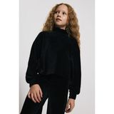 Babokah (Kids Girl) Dik Yaka Kadife Sweatshirt - 4 Yaş - Siyah