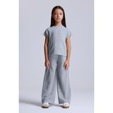 Babokah (Kids Girl) Kolsuz Sweatshirt - 5 Yaş - Gri - Melanj