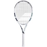 Babolat Evo Drive Lite 2. Nesil Tenis Raketi, Beyaz - Orta Menzil Geriliminde 16 g Siyah Syn Gut ile Sinirli (4 1/8 inç Kavrama)