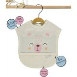 Baby %100 Pamuklu Su Geçirmez Lüks Mama Önlüğü - Terletmez Cepli Önlük (Panda/kedi/ayıcık) - Beyaz - Açık Pembe - 6 - 36 Ay