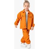 Baby Animals Erkek Çocuk Gabardin Alt Üst Çocuk Takım 3 Lü Takım Pantolon Ceket T-Shirt Çocuk Giyim - Turuncu - 8 - 9 Yaş