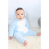 Baby Animals Welsoft Peluş Fermuarlı Kışlık Unisex Kız Erkek Bebek Uyku Tulumu Bebek Tulumu Çocuk Tulumu - Mavi - 1,5 - 2 Yaş