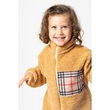 Baby Animals Welsoft Peluş Kuzu Fermuarlı Kışlık Unisex Kız Erkek Bebek Çocuk Mont Kaban Hırka Ceket - Kahverengi - 4 - 5 Yaş