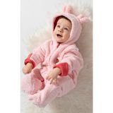 Baby Animals Welsoft Peluş Kuzu Katlanır Eldivenli %100 Pamuk Astar Unisex Kız Erkek Çocuk Bebek Uyku Tulumu - Pembe - 6 - 9 Ay