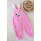 Baby Animals Welsoft Peluş Unisex Fermuarlı Kışlık Bebek Uyku Tulumu Bebek Tulumu Çocuk Tulumu Çocuk Kostümü Tlmslp - Pembe - 0 - 6 Ay