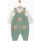Baby Ayı Nakışlı Bebek Tulumu - Haki-KH443 - 3 Yaş