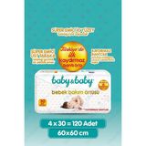 Baby Baby Bebek Bakım Örtüsü 60x60 cm Alt Açma Bezi 30 lu x 4 Adet