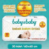 Baby Baby Bebek Bakım Örtüsü 60x60 cm Alt Açma Bezi 30 lu