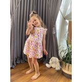 Baby Babyaden Leopar Desenli Cepli Kolları Fırfırlı Pamuklu Kız Bebek Çocuk Elbise - 12 - 18 Ay - Renkli
