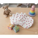 Baby Bakkal Kraft Kutuda 7 Adet Kalp Basklı Mendil - Ekru