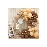 Baby Beyaz Kutulu Pastel Kahverengi Krem Ve Ten Rengi Gold Krom Balon Zinciri Doğum Günü Balon Set, 10000177620