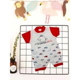 Baby Bonta Babybonta Bebek Tulum Balık Desenli 3-9 Ay - 3 Ay - Kırmızı