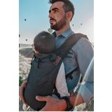 Baby Boroosh Bebekle Büyüyen %100 Pamuklu 0-4 Yaş Koyu Gri New Age Ergonomik Bebek Kangurusu (MİST)