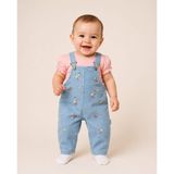 Baby Buu Çiçek Nakışlı Kot Salopet 2’li Bebek Takım - 18 – 24 AY - Pembe