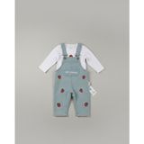 Baby Buu Çilekli Salopet Kız Bebek 2'li Takım - Beyaz - 18 Ay