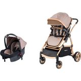 Baby Care BC-310 Safari Trio Travel Bebek Arabası Puset Kahve ( N ) - Vizon