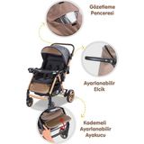 Baby Care BC500 Combo Maxi Pro Bebek Arabası Gold-Siyah - Black Rose Gold