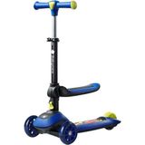Baby Care Manuel Scooter 3 Tekerlekli, Katlanabilir Koltuklu, Kırmızı, 100 kg Taşıma Kapasiteli - Lacivert