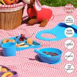 Baby Chefs Silikon Bebek Beslenme Seti 6 Parça-Mavi