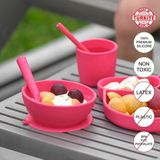 Baby Chefs Silikon Bebek Beslenme Seti 6 Parça-Pembe